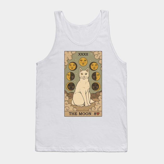 The Moon - Cats Tarot Tank Top by thiagocorrea